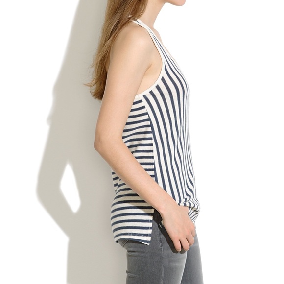 Madewell Cotton Linen Blend Racerback Tank XS - Picture 2 of 8